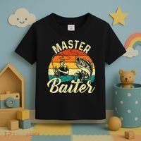 Master Baiter Retro Sunset Fishing Fish Lover Fisherman Toddler T-Shirt thumb 3