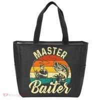Master Baiter Retro Sunset Fishing Fish Lover Fisherman Tote Bag thumb 0