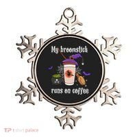 My Broomstick Runs On Coffee Gift Coffee Lover Halloween Gift Ornament thumb 0