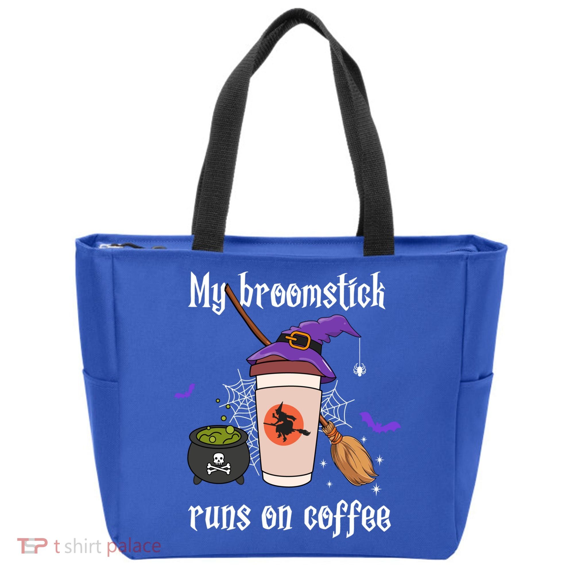 My Broomstick Runs On Coffee Gift Coffee Lover Halloween Gift Tote Bag