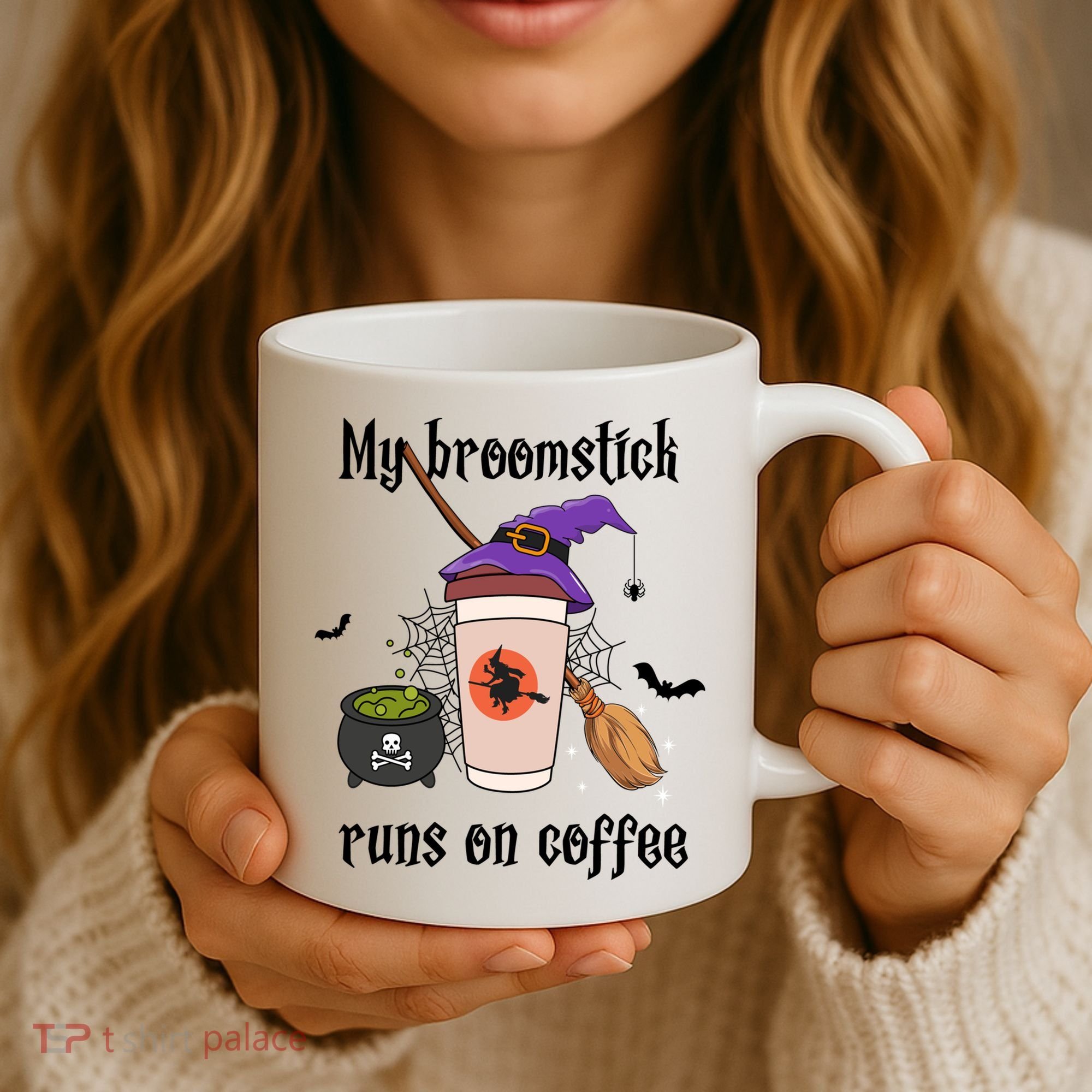My Broomstick Runs On Coffee Gift Coffee Lover Halloween Meaningful Gift Coffee Mug