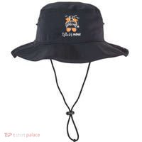 Messy Bun Spooky Mama Mom Funny Halloween Costume Skull Bucket Hat thumb 0