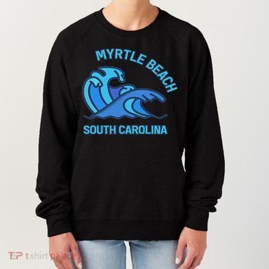 Myrtle Beach South Carolina Pocket Wave Souvenir Women's Sweatshirt