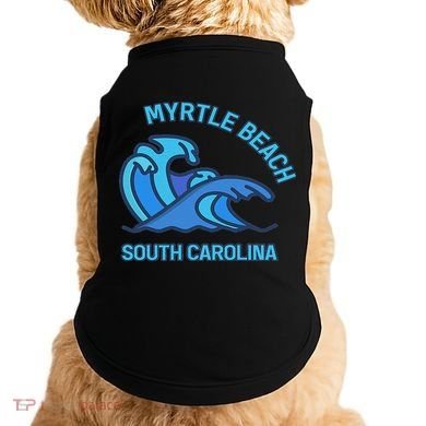Myrtle Beach South Carolina Pocket Wave Souvenir Doggie Tank