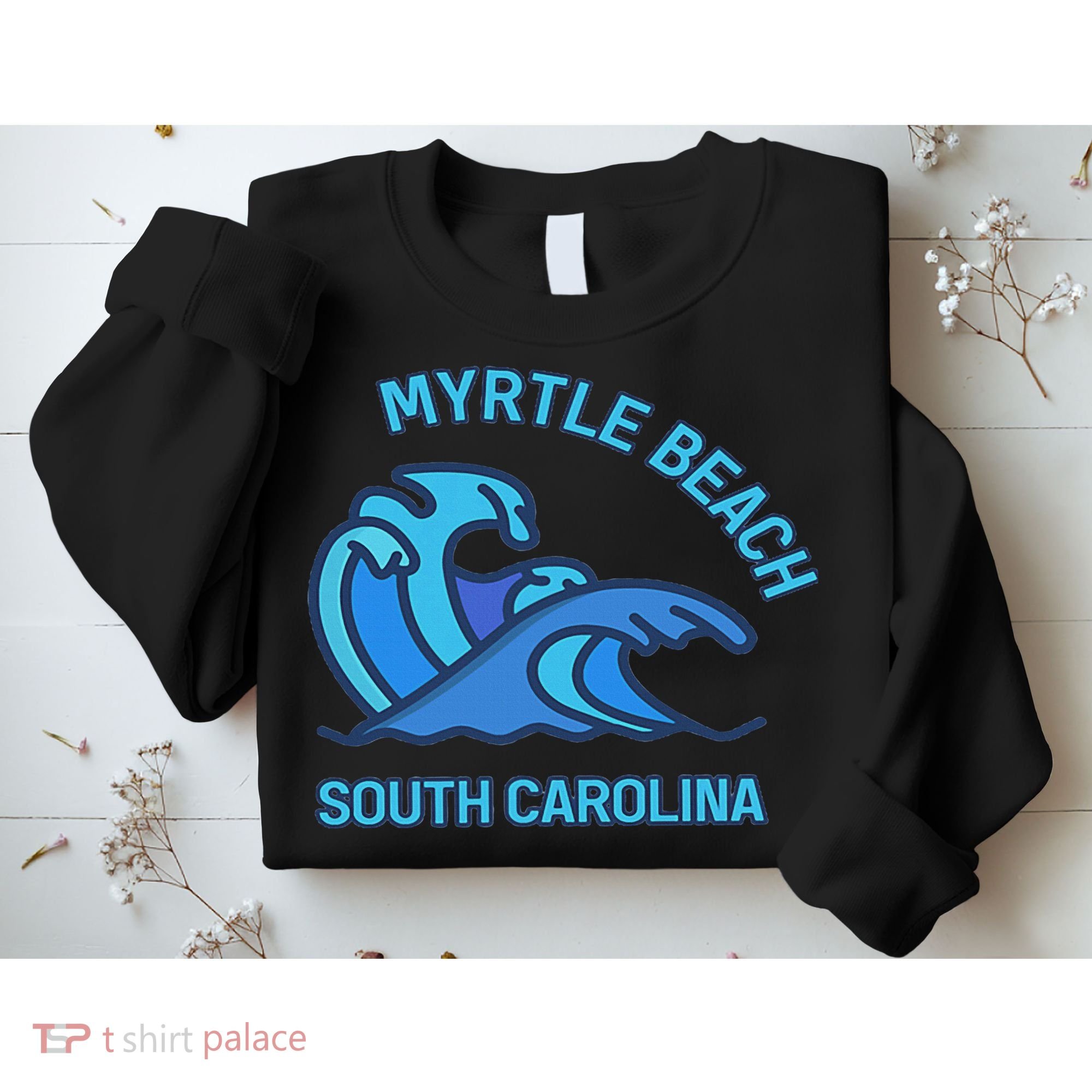 Myrtle Beach South Carolina Pocket Wave Souvenir Sweatshirt