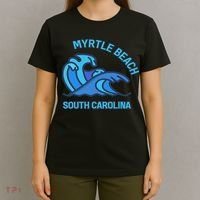 Myrtle Beach South Carolina Pocket Wave Souvenir T-Shirt thumb 4