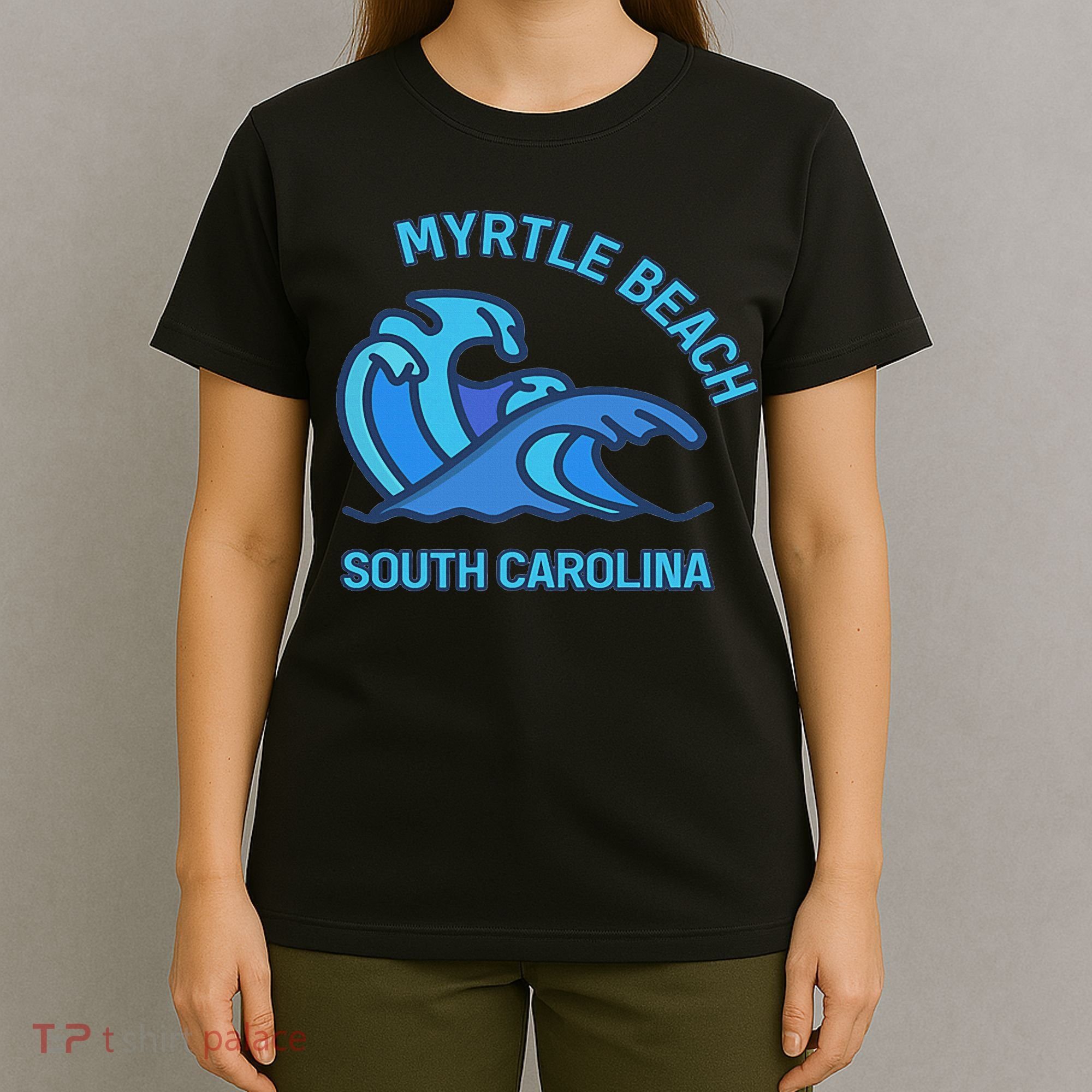 Myrtle Beach South Carolina Pocket Wave Souvenir T-Shirt