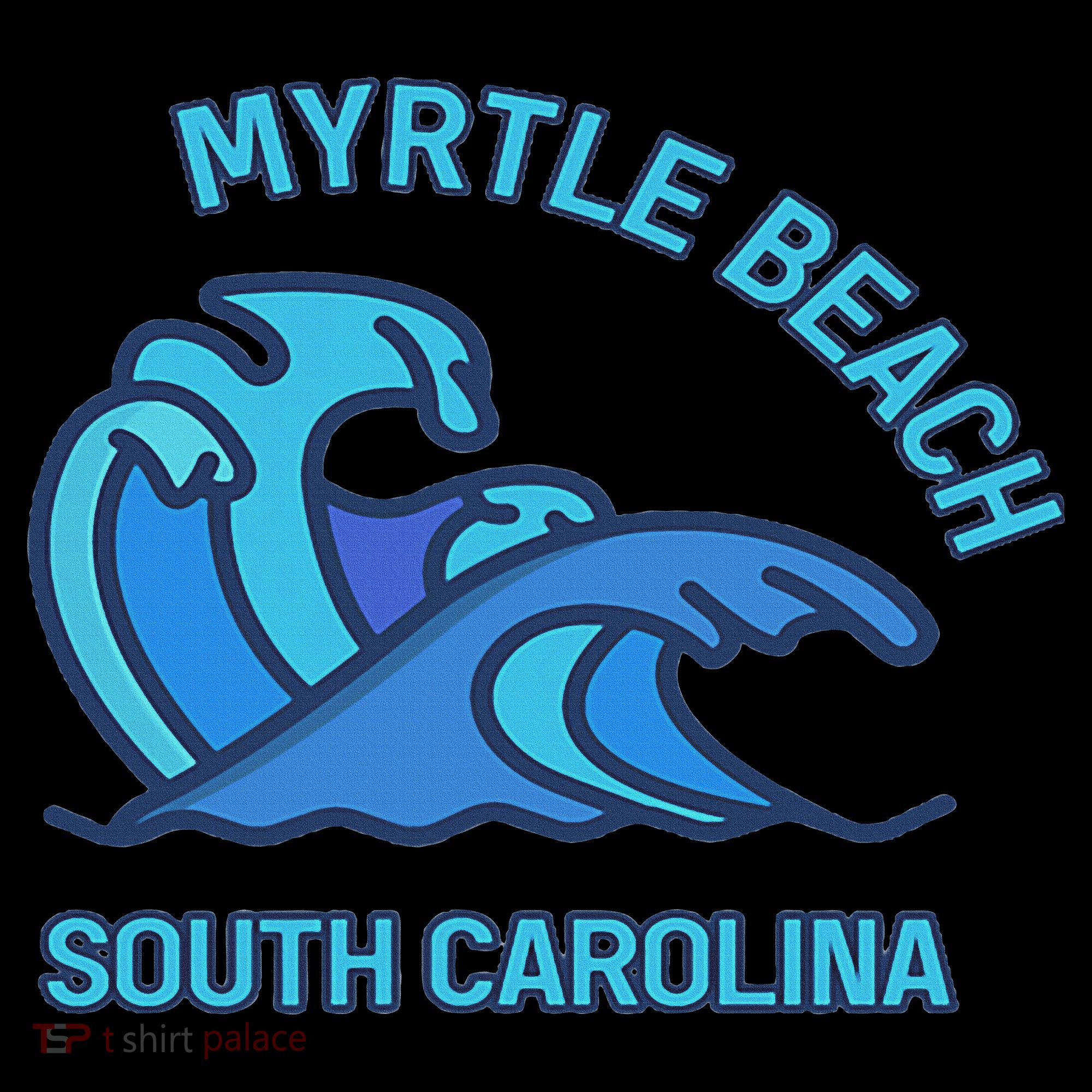 Myrtle Beach South Carolina Pocket Wave Souvenir Women's Hoodie