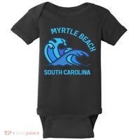 Myrtle Beach South Carolina Pocket Wave Souvenir Baby Bodysuit thumb 0