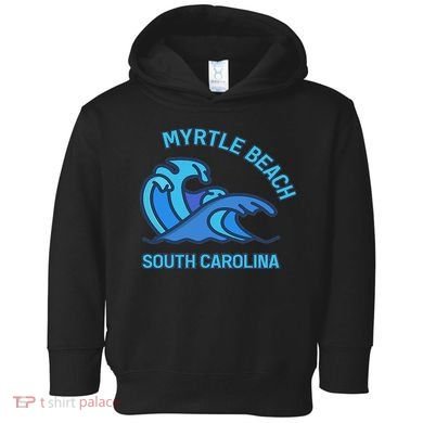 Myrtle Beach South Carolina Pocket Wave Souvenir Toddler Hoodie