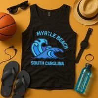 Myrtle Beach South Carolina Pocket Wave Souvenir Tank Top thumb 4