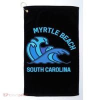 Myrtle Beach South Carolina Pocket Wave Souvenir Golf Towel thumb 0
