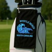 Myrtle Beach South Carolina Pocket Wave Souvenir Golf Towel thumb 2
