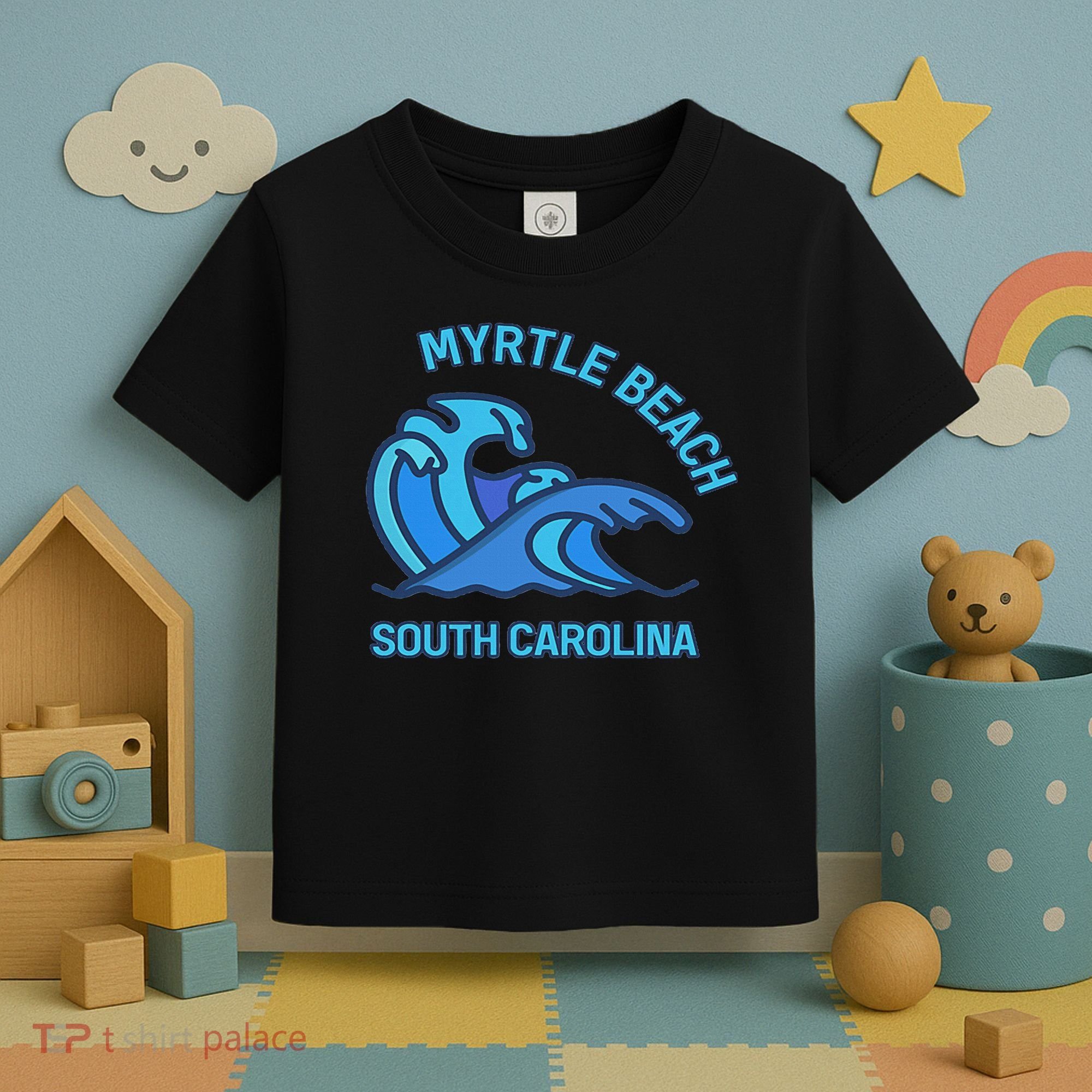 Myrtle Beach South Carolina Pocket Wave Souvenir Toddler T-Shirt