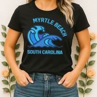 Myrtle Beach South Carolina Pocket Wave Souvenir Women's T-Shirt thumb 2