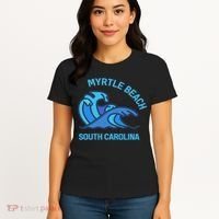 Myrtle Beach South Carolina Pocket Wave Souvenir Women's T-Shirt thumb 4