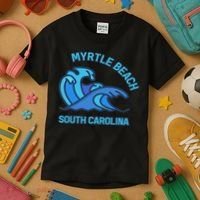 Myrtle Beach South Carolina Pocket Wave Souvenir Kids T-Shirt thumb 3