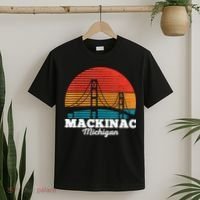 Mackinac Bridge Souvenir Mackinaw Island Retro Michigan T-Shirt thumb 2