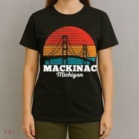 Mackinac Bridge Souvenir Mackinaw Island Retro Michigan T-Shirt thumb 4