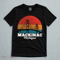 Mackinac Bridge Souvenir Mackinaw Island Retro Michigan T-Shirt thumb 5