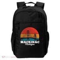 Mackinac Bridge Souvenir Mackinaw Island Retro Michigan Backpack thumb 0