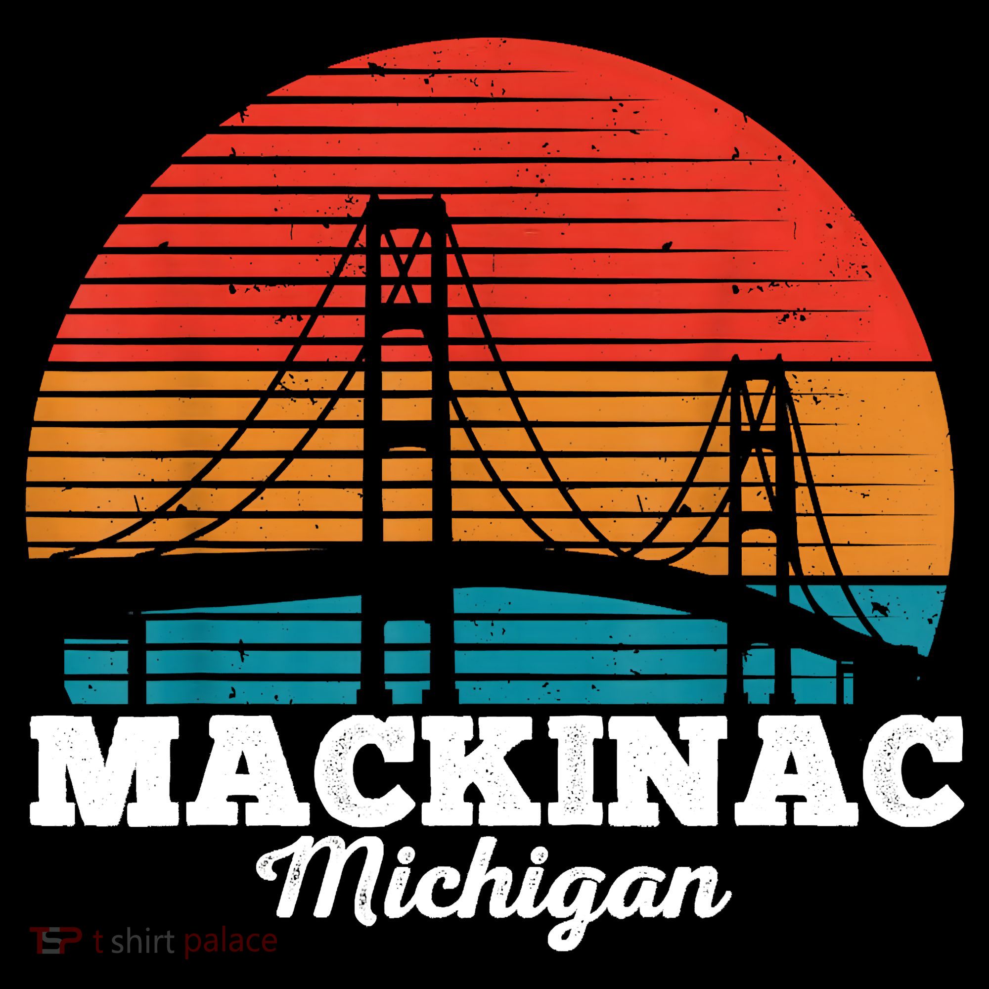 Mackinac Bridge Souvenir Mackinaw Island Retro Michigan Coffee Mug