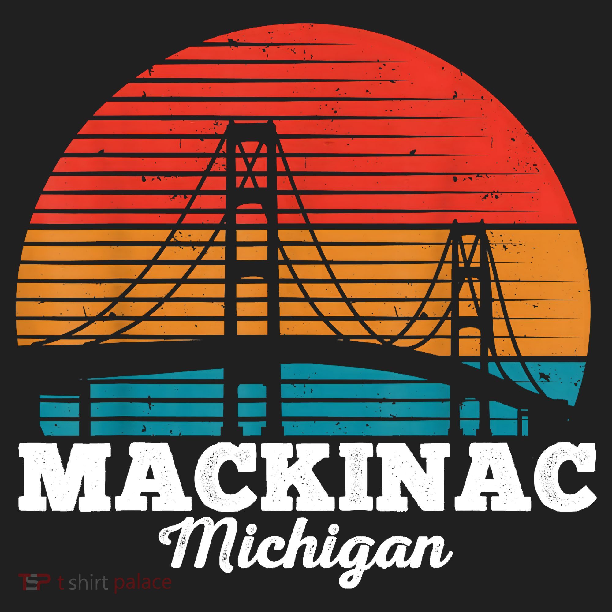 Mackinac Bridge Souvenir Mackinaw Island Retro Michigan Beanie