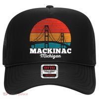 Mackinac Bridge Souvenir Mackinaw Island Retro Michigan Hat thumb 0