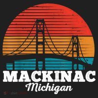 Mackinac Bridge Souvenir Mackinaw Island Retro Michigan Hat thumb 2