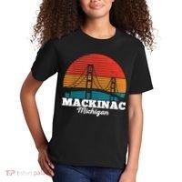 Mackinac Bridge Souvenir Mackinaw Island Retro Michigan Kids T-Shirt thumb 2