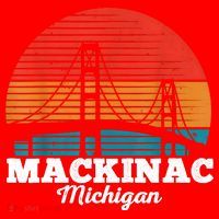 Mackinac Bridge Souvenir Mackinaw Island Retro Michigan Santa Hat thumb 1