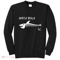 Myrtle Beach SC South Carolina Shark Skeleton White Print Sweatshirt thumb 0