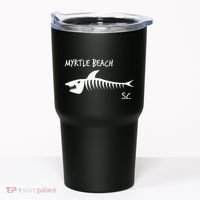 Myrtle Beach SC South Carolina Shark Skeleton White Print Tumbler thumb 0