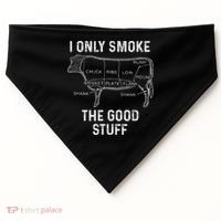 Mens BBQ Smoker For Men I Only Smoke The Good Stuff USA-Made Doggie Bandana thumb 0