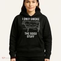 Mens BBQ Smoker For Men I Only Smoke The Good Stuff Hoodie thumb 5
