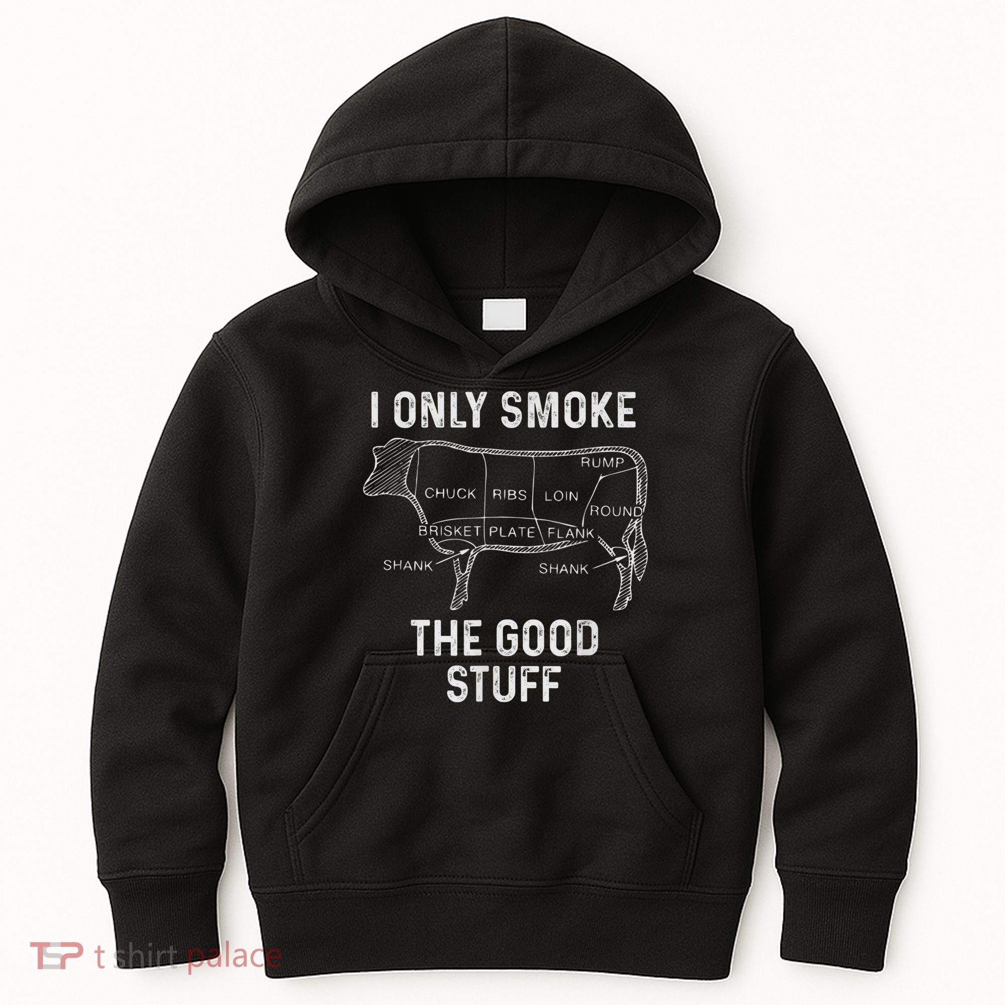 Mens BBQ Smoker For Men I Only Smoke The Good Stuff Kids Hoodie