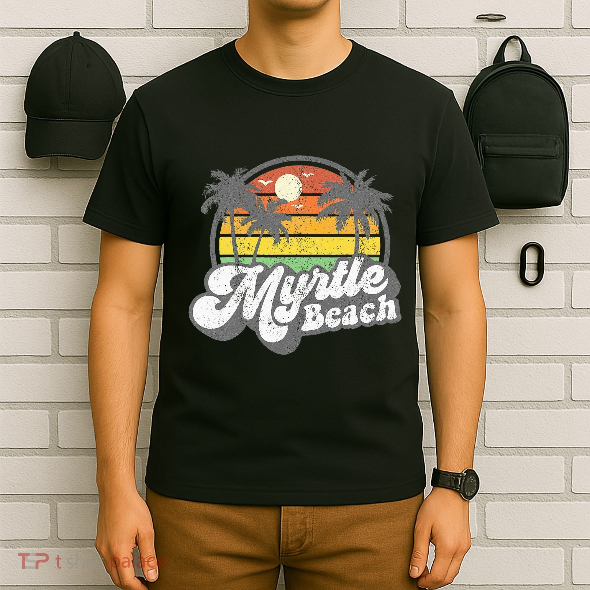 Myrtle Beach South Carolina Retro 70s Vintage Vacation T-Shirt