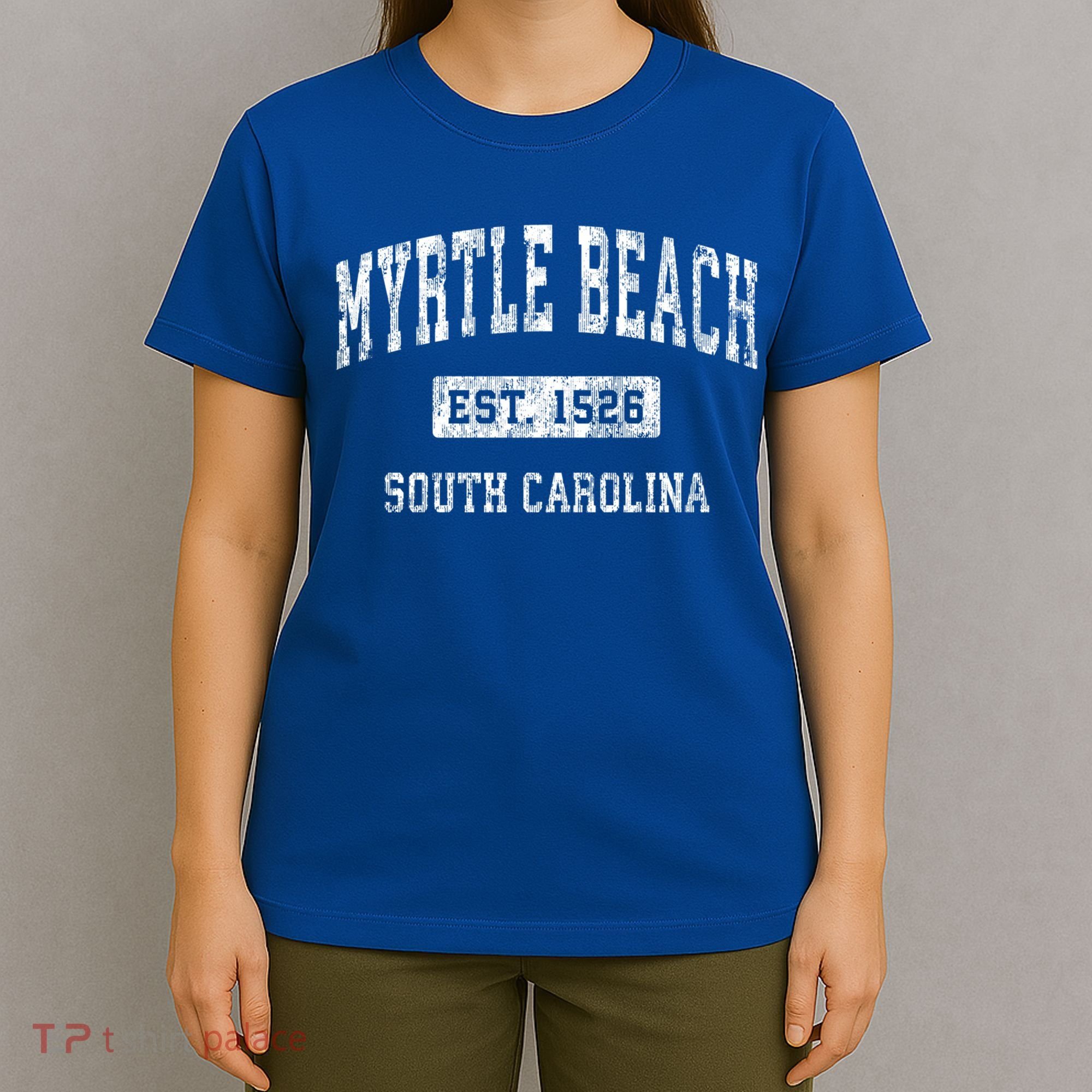 Myrtle Beach South Carolina Sc Vintage Established Sports Gift T-Shirt