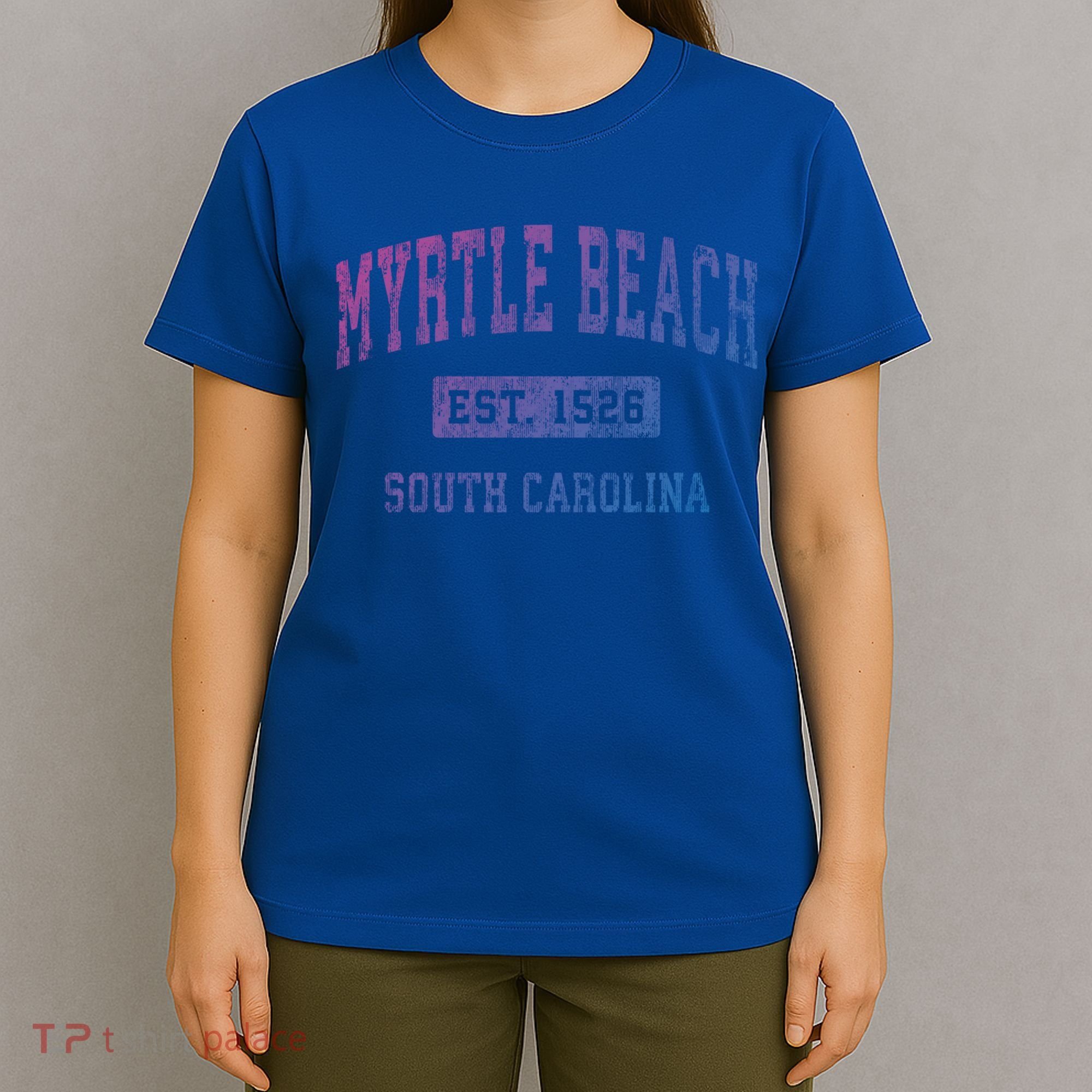 Myrtle Beach South Carolina Sc Vintage Established Sports Gift T-Shirt