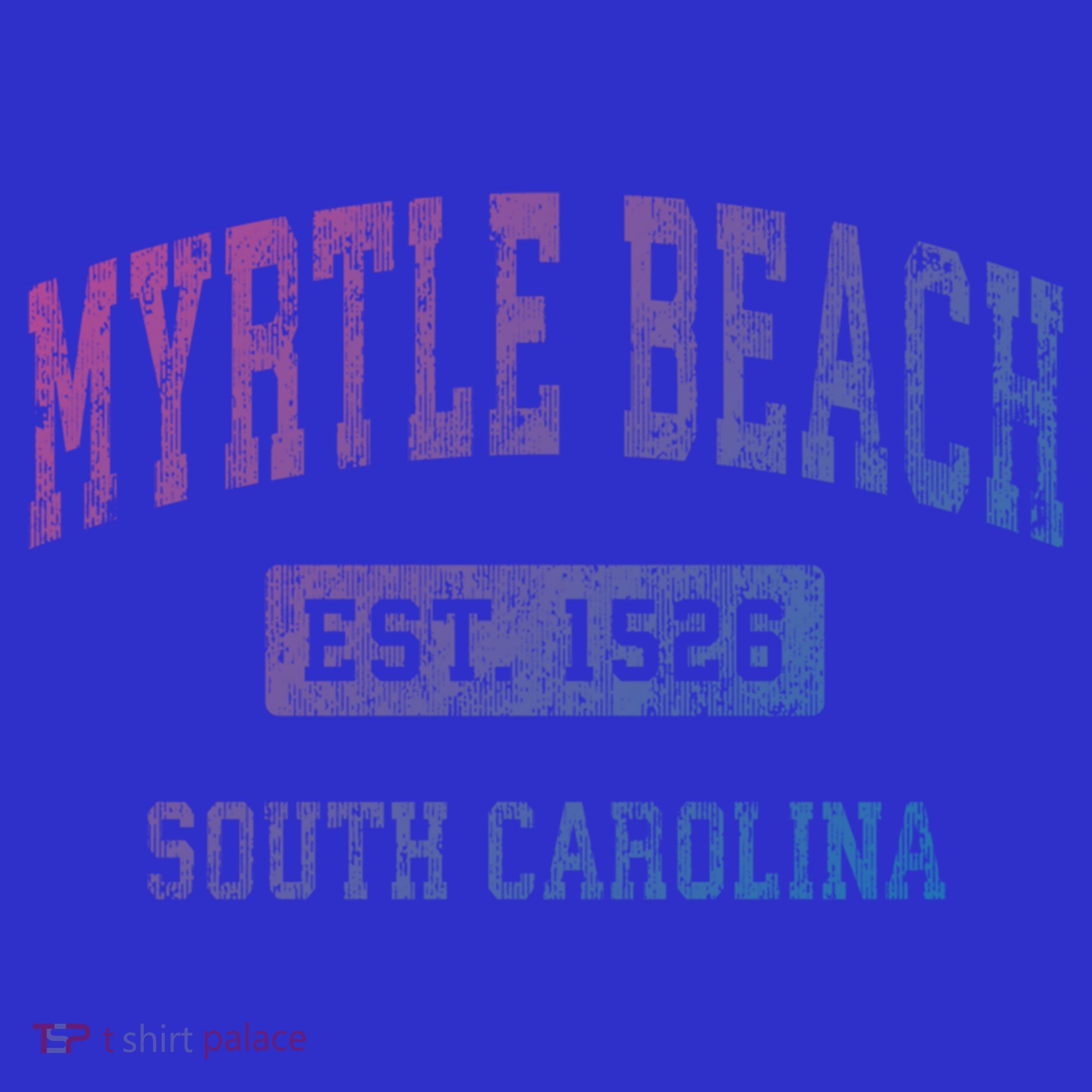 Myrtle Beach South Carolina Sc Vintage Established Sports Gift T-Shirt