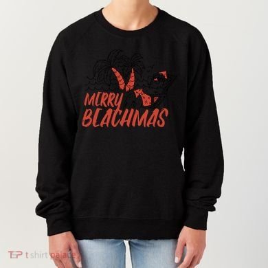 Merry Beachmas Santa Claus Vacation Women's Sweatshirt