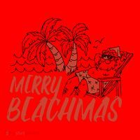 Merry Beachmas Santa Claus Vacation Santa Hat thumb 1