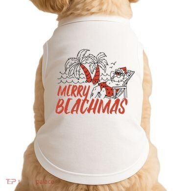Merry Beachmas Santa Claus Vacation Doggie Tank