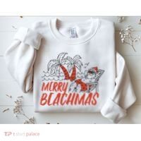 Merry Beachmas Santa Claus Vacation Sweatshirt thumb 2