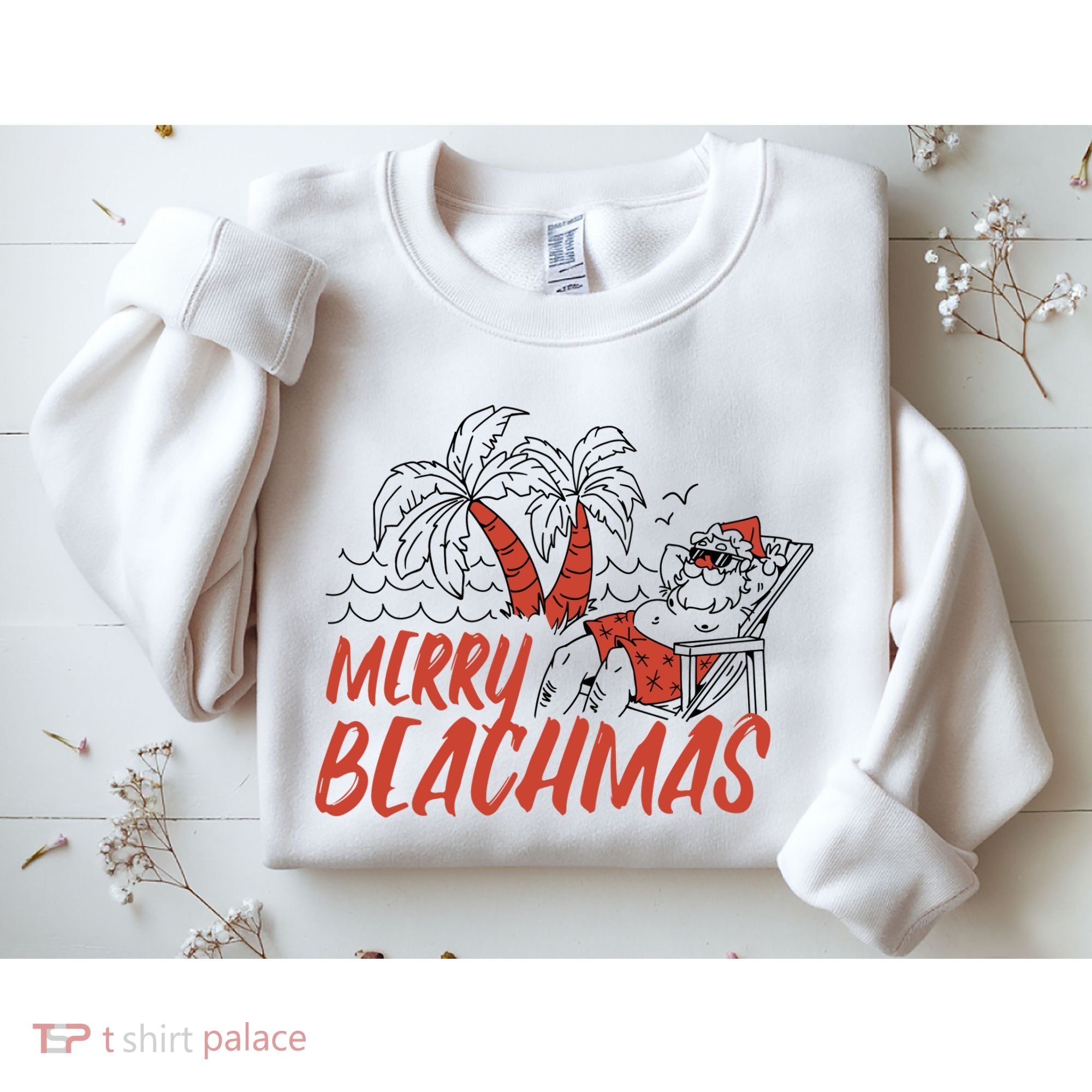 Merry Beachmas Santa Claus Vacation Sweatshirt