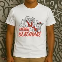 Merry Beachmas Santa Claus Vacation T-Shirt thumb 3