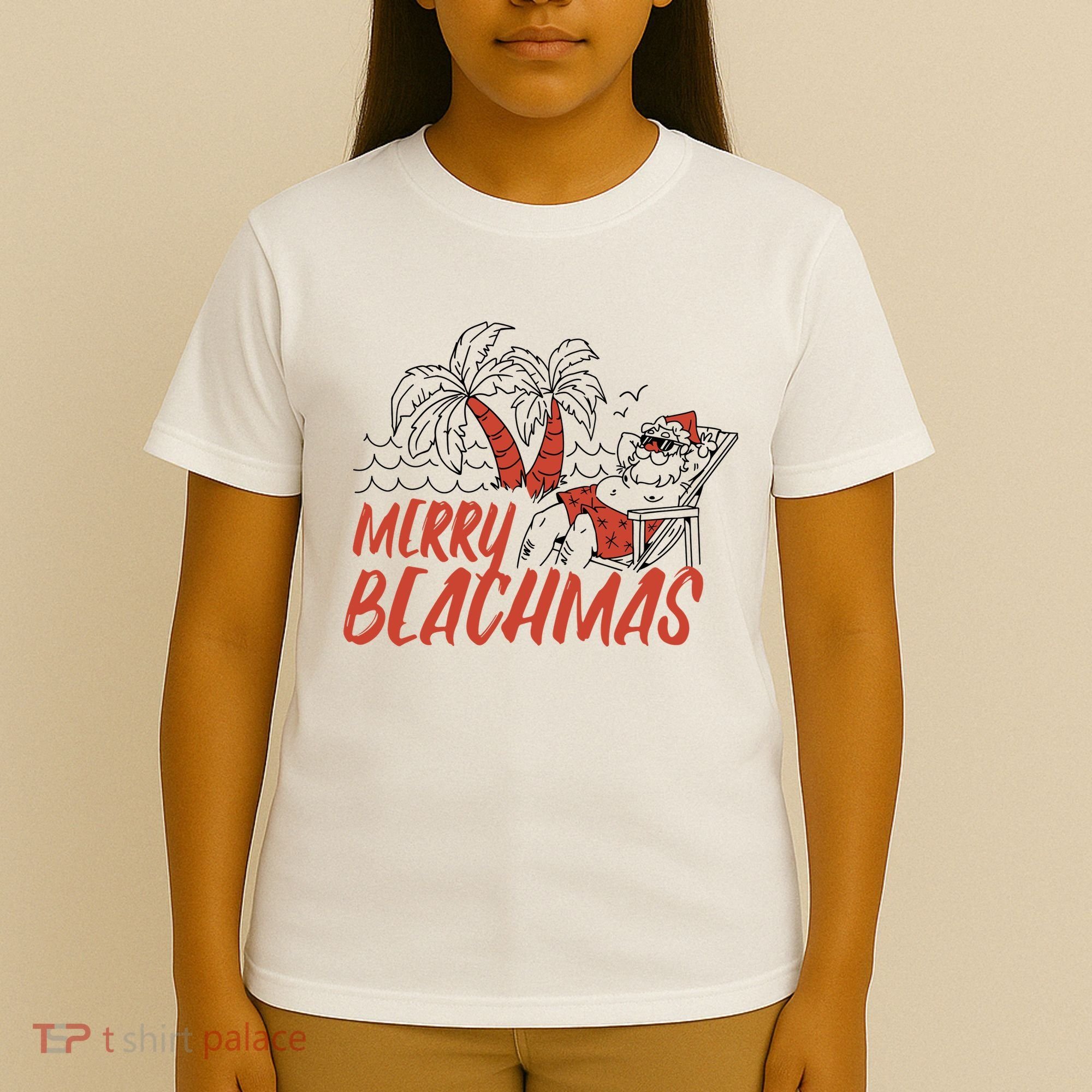 Merry Beachmas Santa Claus Vacation T-Shirt