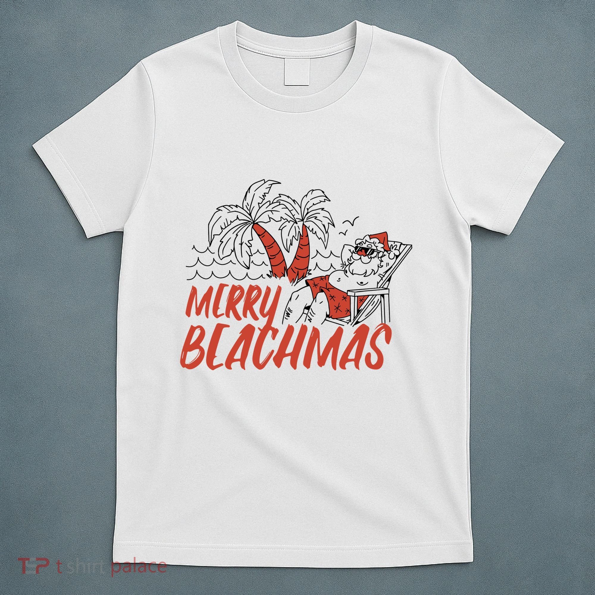 Merry Beachmas Santa Claus Vacation T-Shirt