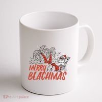 Merry Beachmas Santa Claus Vacation Coffee Mug thumb 1