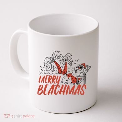 Merry Beachmas Santa Claus Vacation Coffee Mug